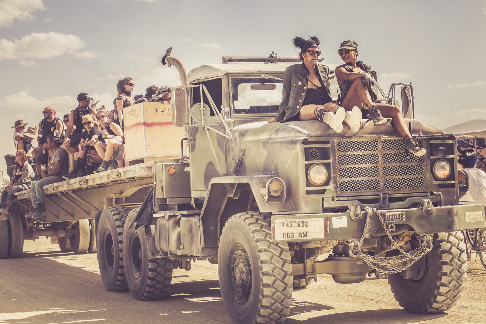Burning Man - Military truck